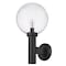 Z-Lite Laurent Outdoor Wall, 1-Light, 12 In.W x 13 In.L x 22.5 In.H, Black/Clear Seedy 599B-BK - alternate 8